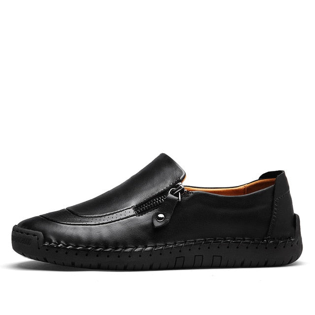 Men's Slip-On Loafers – Cushioned Insole, Water-Resistant Leather – Casual Dress Shoes for Work, Office & Weekend Wear | Thomler