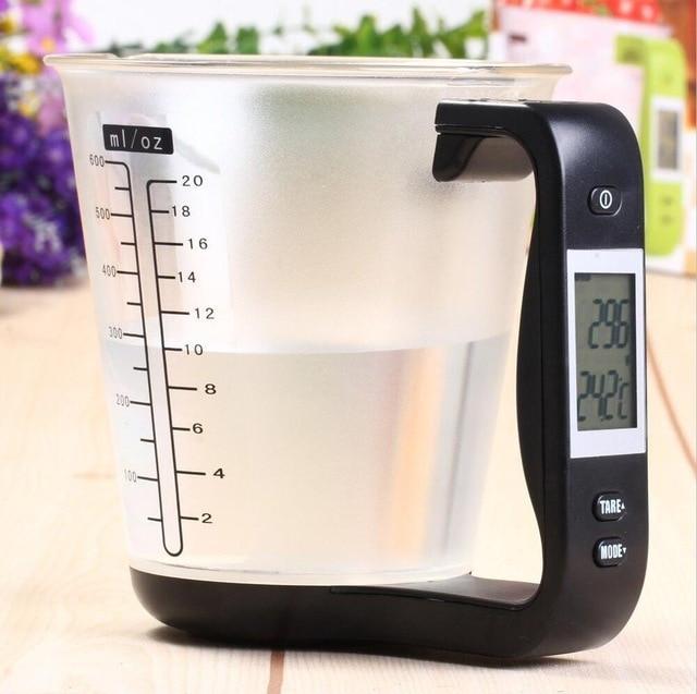 Digital Measuring Cup Kitchen Scale with LCD Display – Weigh & Pour in One Tool for Baking, Coffee, Meal Prep – 35 oz Capacity, Auto | Thomler