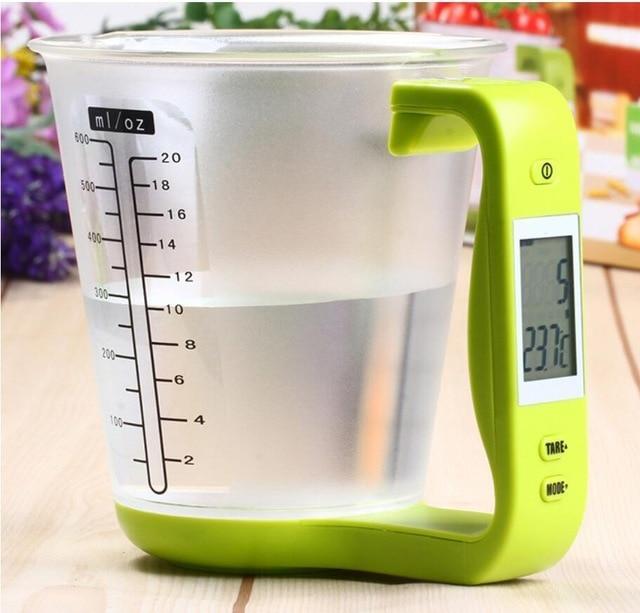 Digital Measuring Cup Kitchen Scale with LCD Display – Weigh & Pour in One Tool for Baking, Coffee, Meal Prep – 35 oz Capacity, Auto | Thomler