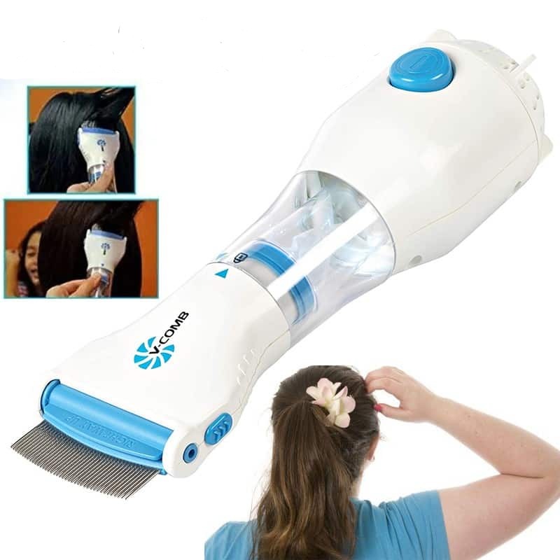 Electric Lice Removal Comb with Suction & LED Light for Kids & Adults | Chemical-Free Head Lice Treatment | Thomler