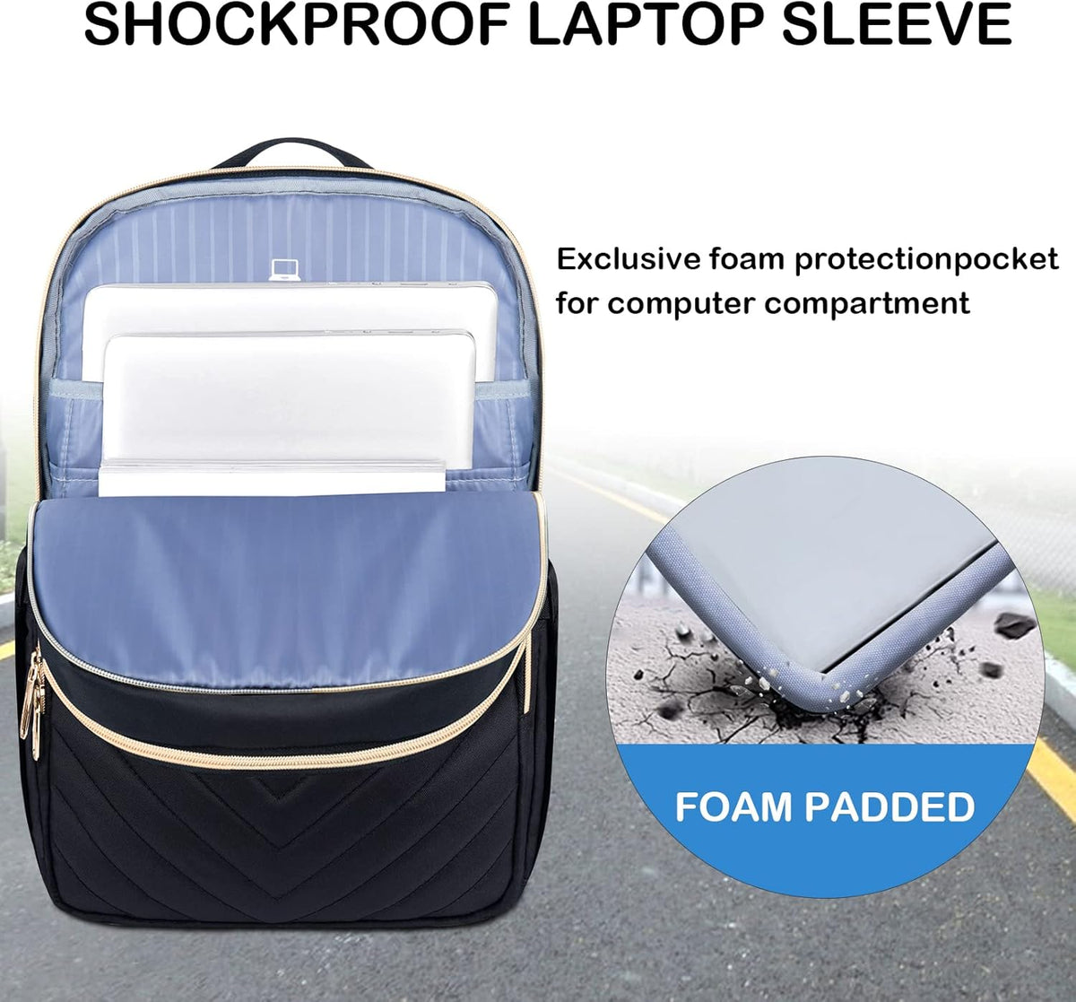 Water-Resistant Laptop Backpack with USB Charging Port for Women – Fits 15.6 Inch Laptops, Commuter & Travel Bag with Padded Compartments | Thomler