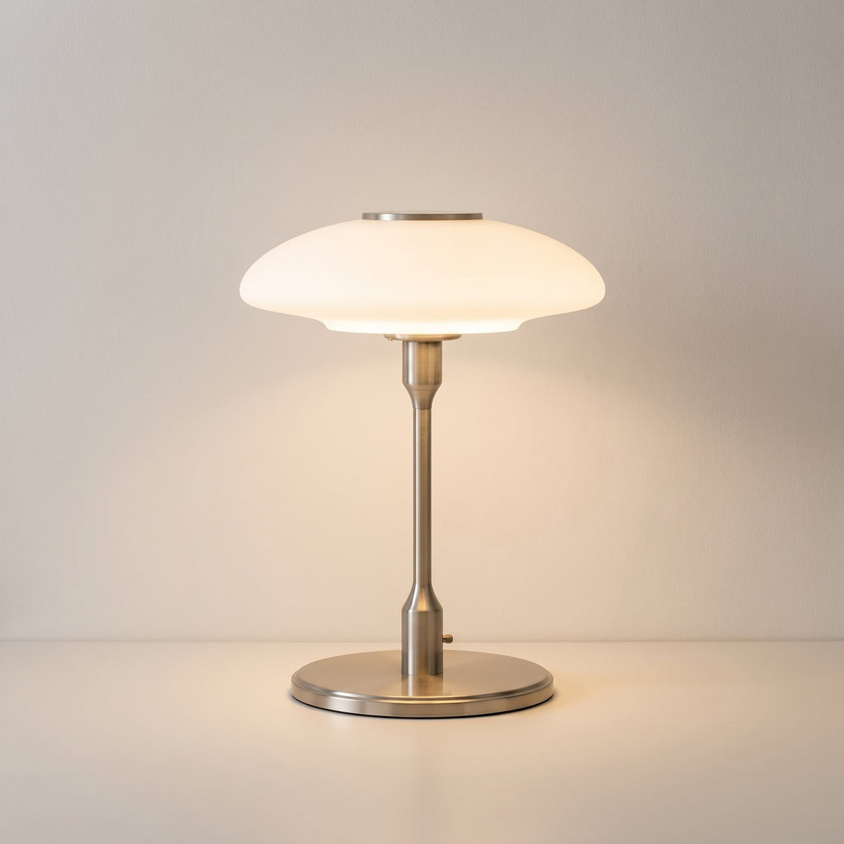 Modern Sculptural Table Lamp with Minimalist Metal & Glass Design for Nightstand, Desk & Side Table | Contemporary Nordic-Inspired Accent | Thomler