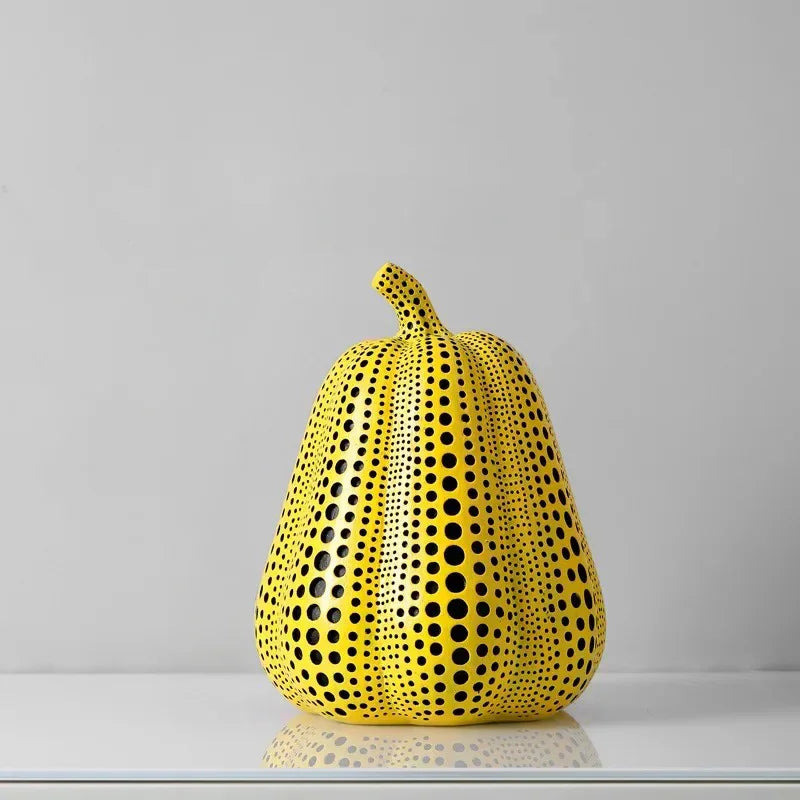 Decorative Ornament Resin 20.5 cm Yellow Living Room Sculpture Pumpkin Pear Owl Bird Modern Art Accent | Thomler