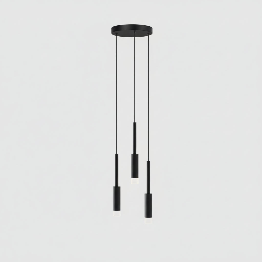 Adjustable Multi-Drop Tube Pendant Light – Dimmable LED Stairwell & Foyer Chandelier | Thomler