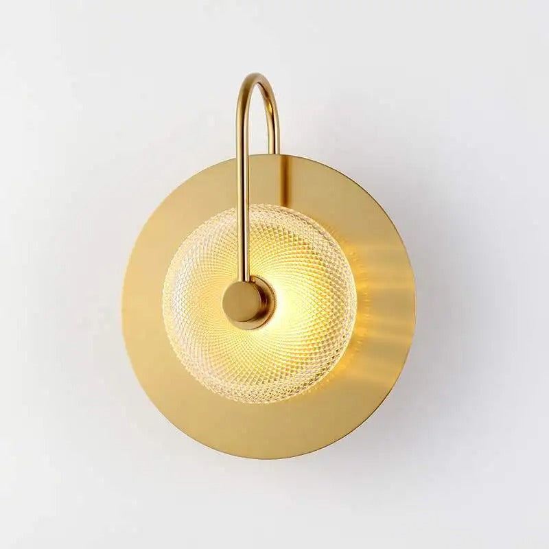 Wall Sconce Light Fixture Gold Finish E27 Socket Clear or Green Glass for Hallway Bedroom Living Room Modern Brass-Style Accent Lighting | Thomler
