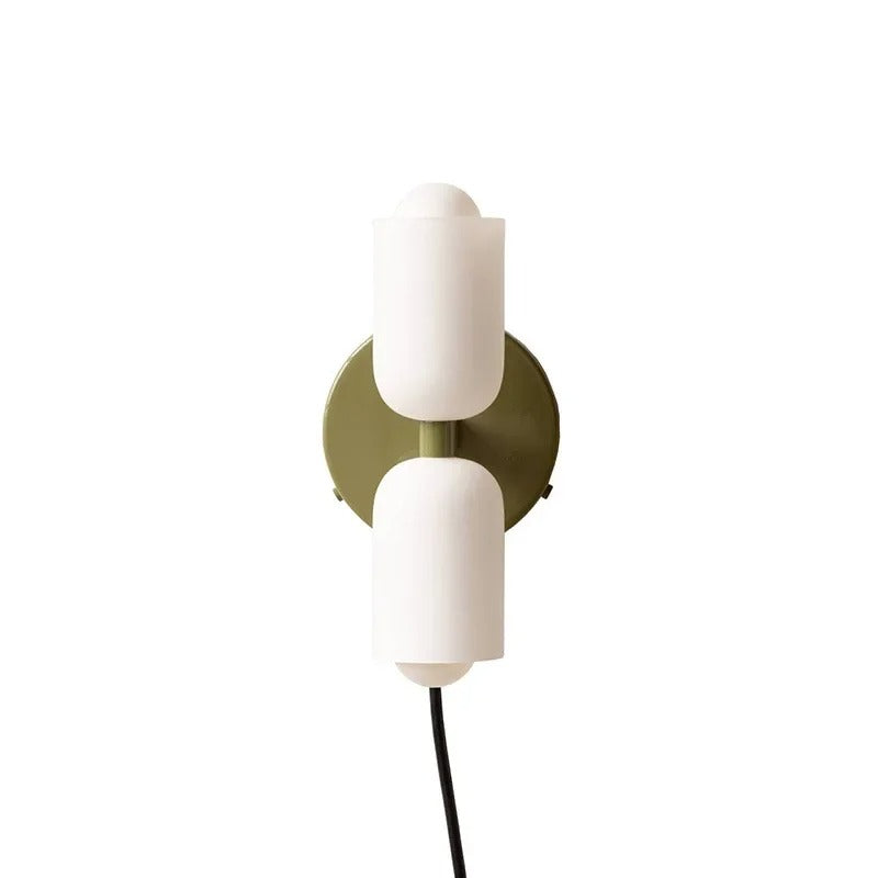 Hand-Blown Glass Wall Light Fixture Multi-Color Shade Metal Base Hardwired or Plug-In for Living Room Bedroom Hallway Modern Contemporary Ac | Thomler