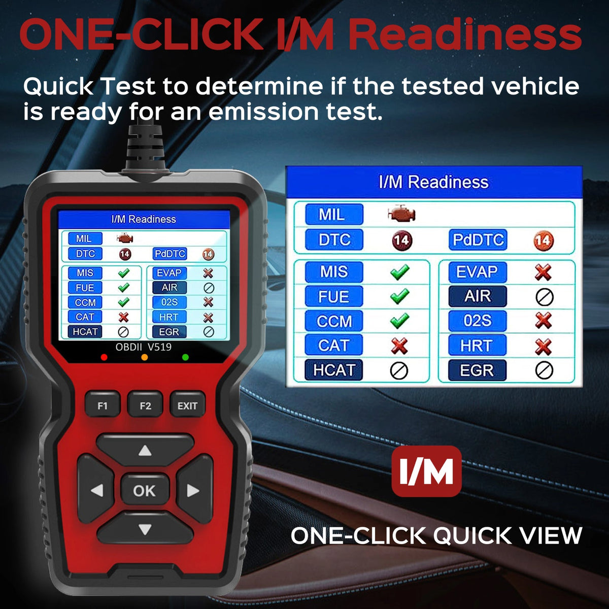 OBD2 Car Diagnostic Scanner with 2.8-Inch Color Display & 35,000+ Trouble Codes for Engine Checks, Live Data & Emissions Testing | Thomler