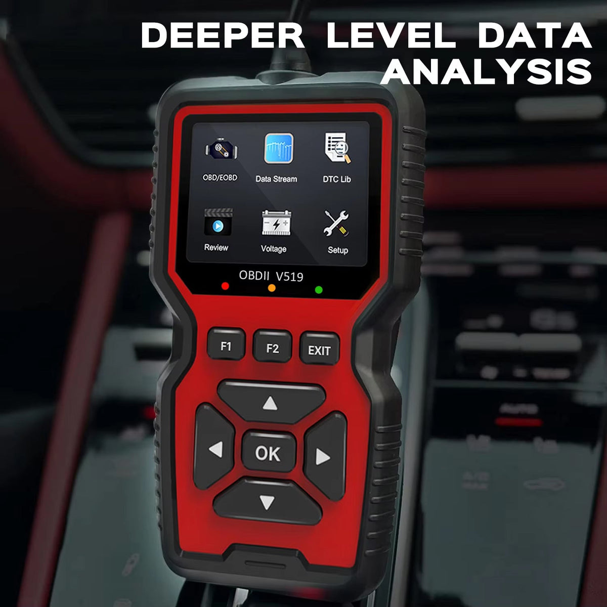 OBD2 Car Diagnostic Scanner with 2.8-Inch Color Display & 35,000+ Trouble Codes for Engine Checks, Live Data & Emissions Testing | Thomler