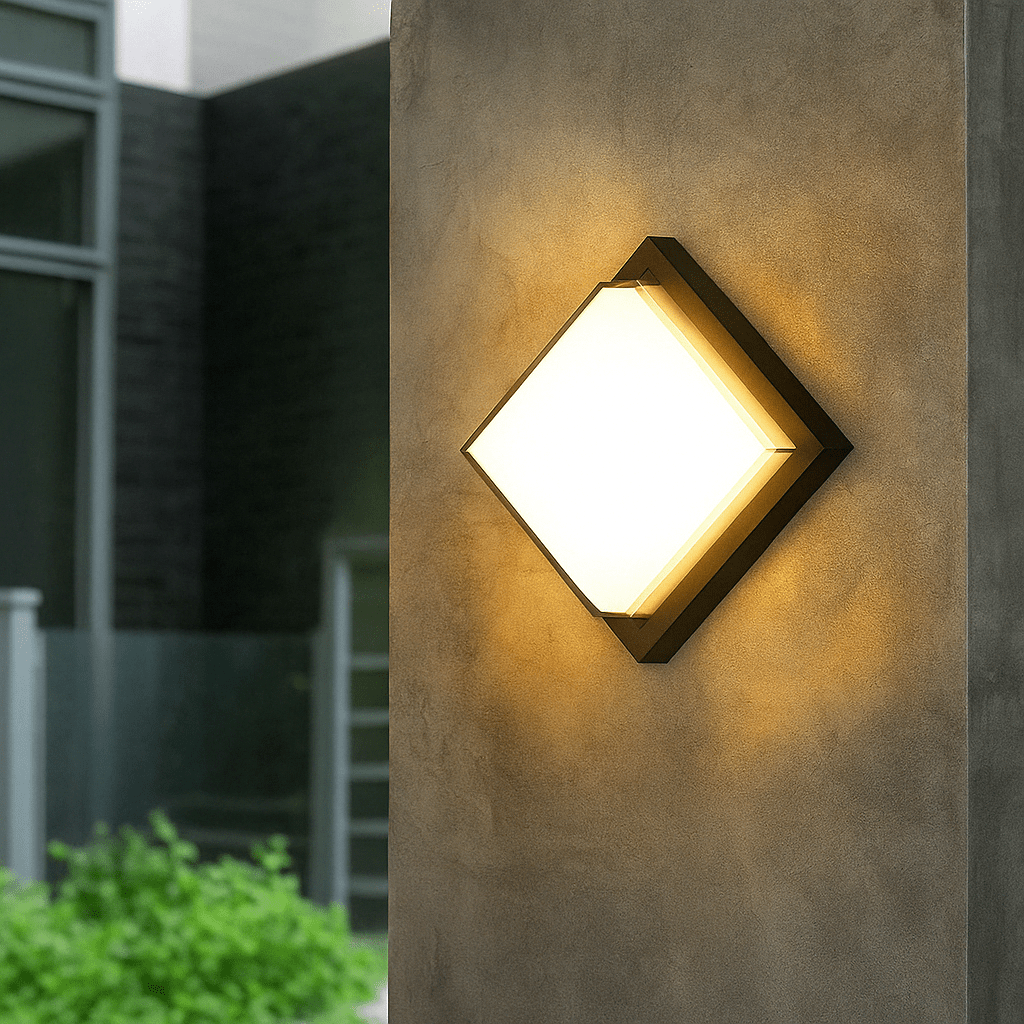 Motion-Sensing Outdoor LED Sconce – Waterproof Security Porch & Patio Fixture – Automatic On/Off, Radar Detection, Modern Matte Black | Thomler