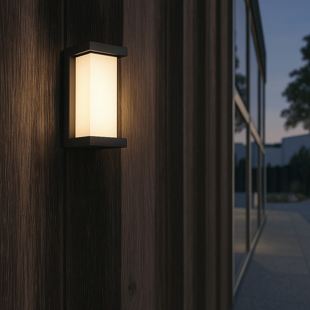 Motion-Sensing Outdoor LED Sconce – Waterproof Security Porch & Patio Fixture – Automatic On/Off, Radar Detection, Modern Matte Black | Thomler