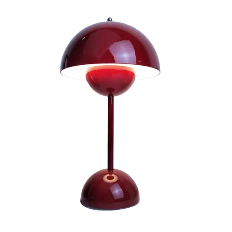 Rechargeable Cordless Table Lamp with Touch Dimmer – 3 Brightness Levels, Warm LED Light, Retro Flower Design for Bedside, Living Room & | Thomler