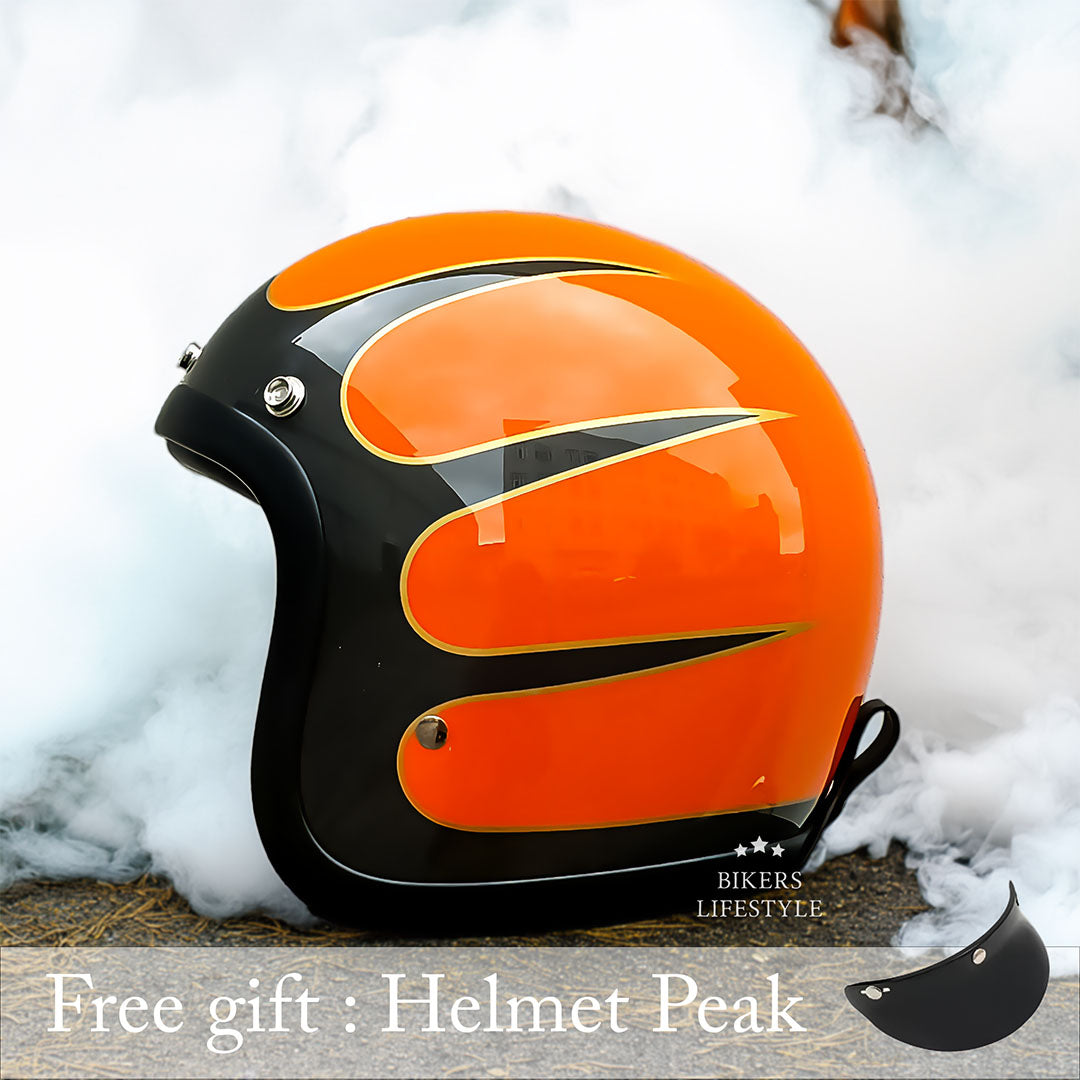Half-Shell Retro Motorcycle Helmet DOT ECE Approved Open Face Cruiser Riding Headgear for Men Women Street Bike Chopper Bobber Scooter | Thomler