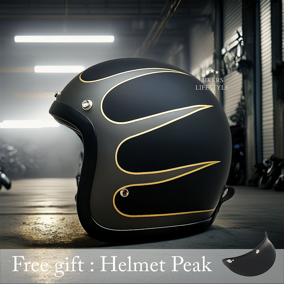 Half-Shell Retro Motorcycle Helmet DOT ECE Approved Open Face Cruiser Riding Headgear for Men Women Street Bike Chopper Bobber Scooter | Thomler
