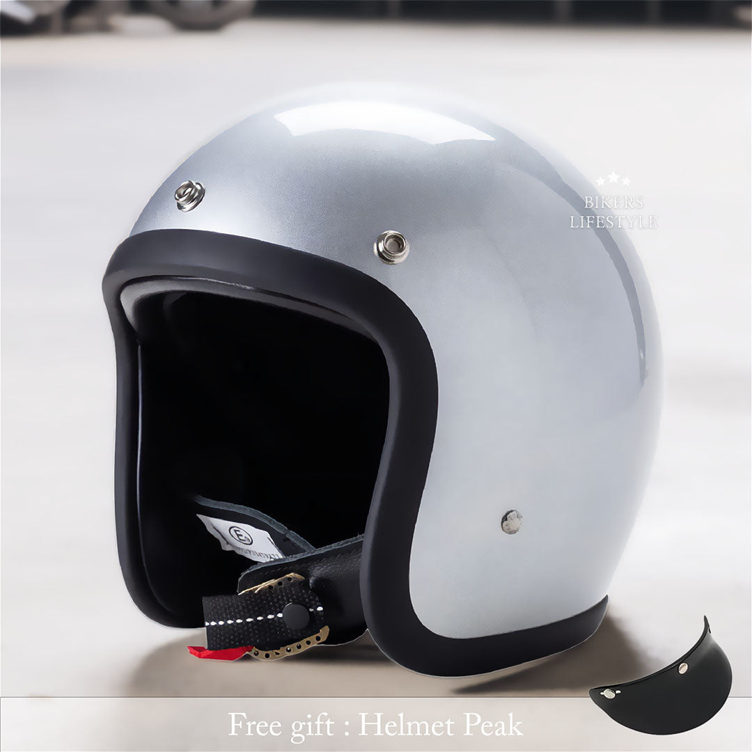 Half Helmet Open Face Motorcycle DOT ECE Certified Retro Cruiser Riding Gear Low Profile Headgear for Harley Chopper Bobber Street Bike | Thomler