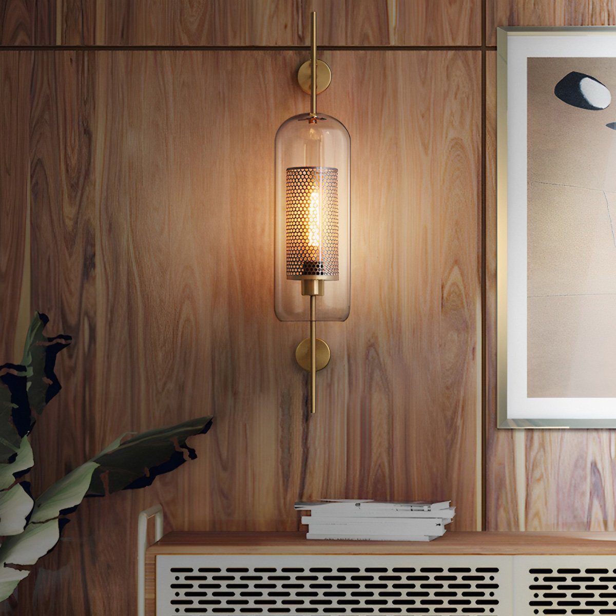 Wall Lamp Glass Globe 25.0 cm Black Bedroom Hallway Industrial Bedside Lighting Sconce E27 Warm White | Thomler