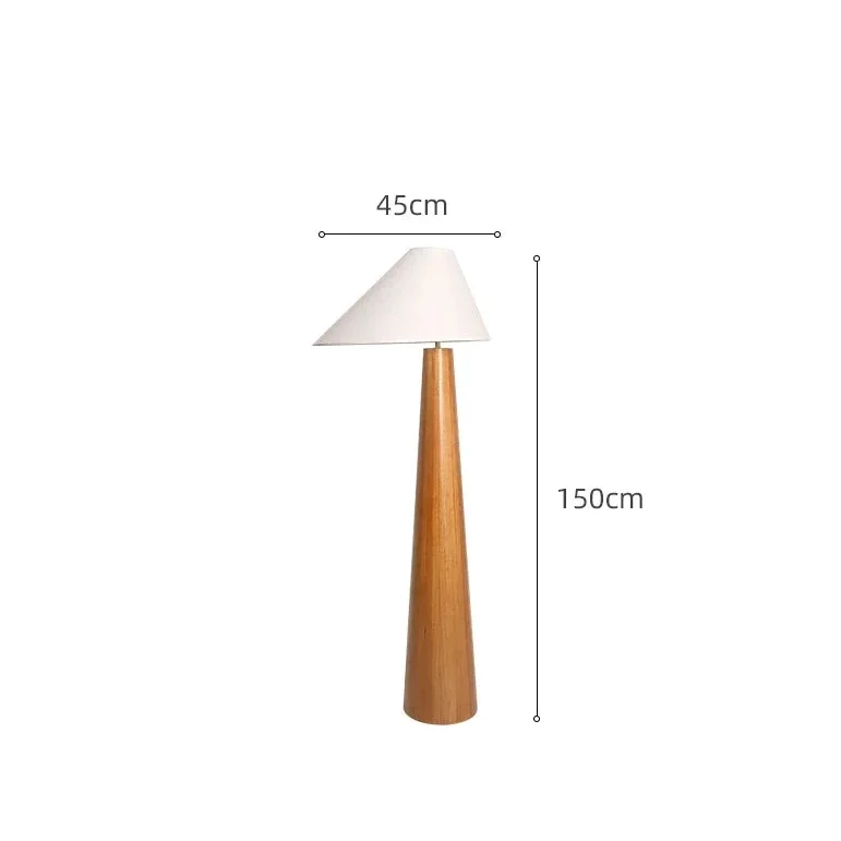Floor Lamp Wood 59.1 in Warm White Living Room Bedroom Minimalist Japandi Standing Light Rustic Ambient Lighting | Thomler
