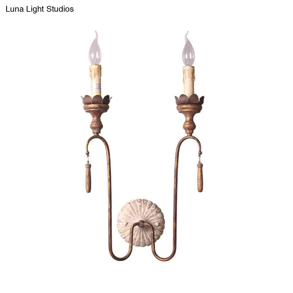 Industrial Cage Wall Sconce with Open Edison Bulb Design for Hallway Entryway Dining Room Kitchen Bedroom 2 or 3 Light Fixture | Thomler