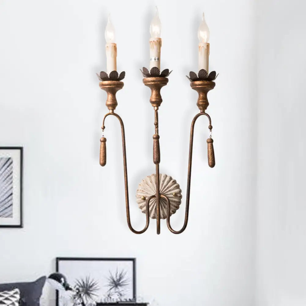 Industrial Cage Wall Sconce with Open Edison Bulb Design for Hallway Entryway Dining Room Kitchen Bedroom 2 or 3 Light Fixture | Thomler