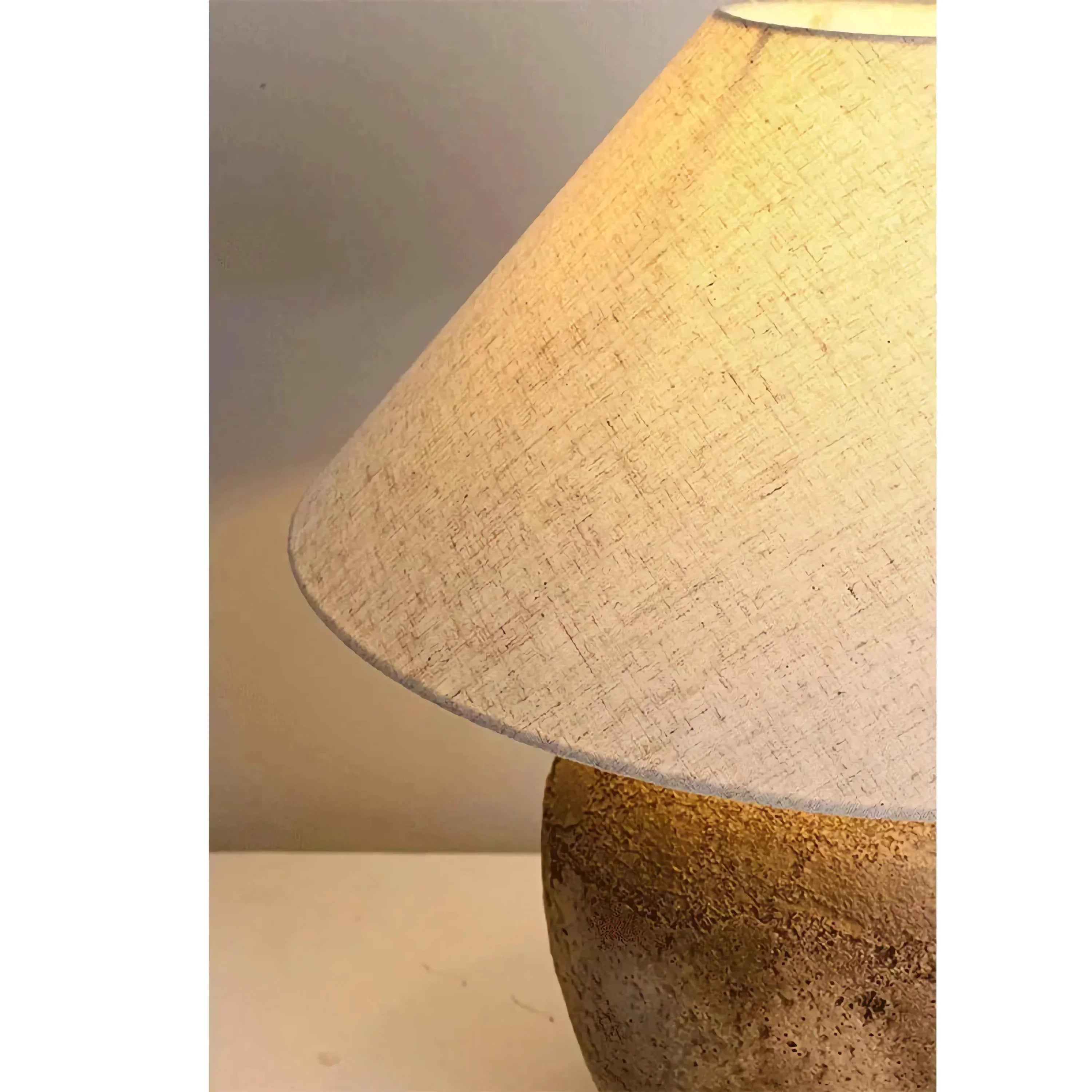 Table Lamp Ceramic 20.1 in Warm White Bedroom Living Room Bedside Ambient Lighting Minimalist Japandi Desk Light | Thomler