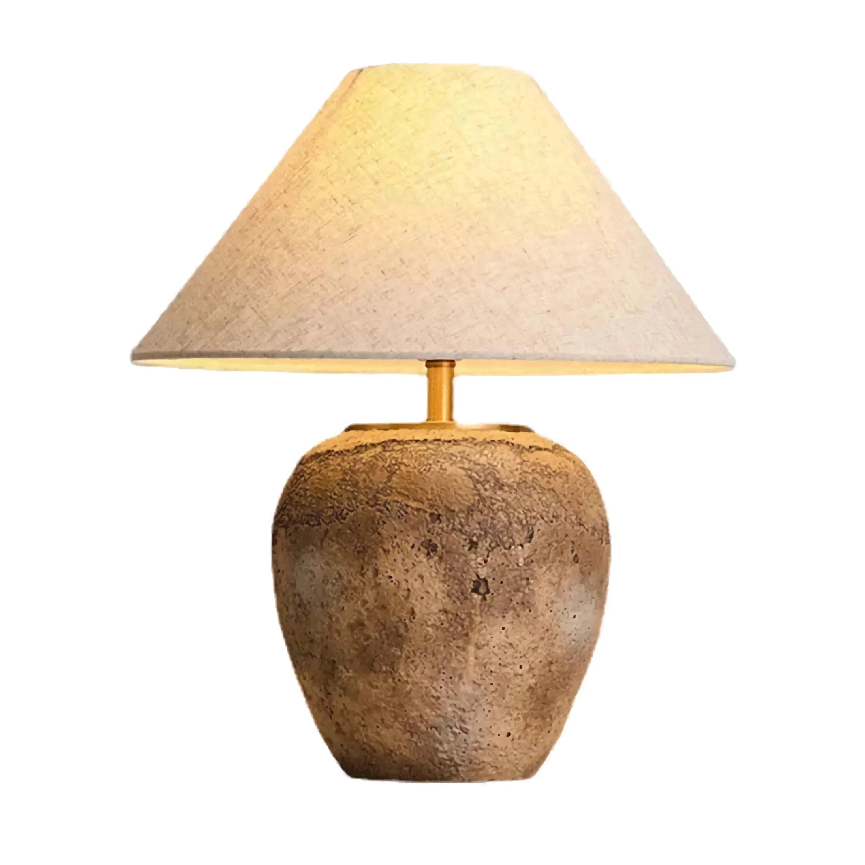 Table Lamp Ceramic 20.1 in Warm White Bedroom Living Room Bedside Ambient Lighting Minimalist Japandi Desk Light | Thomler