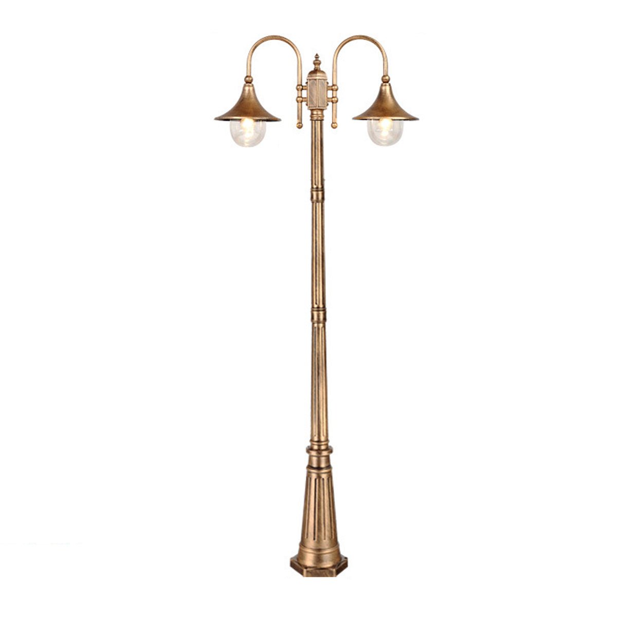 Outdoor Pole Light Die-Cast Aluminum 78.7 in Black Warm White Villa Garden Pathway Lighting Retro Vintage Style | Thomler