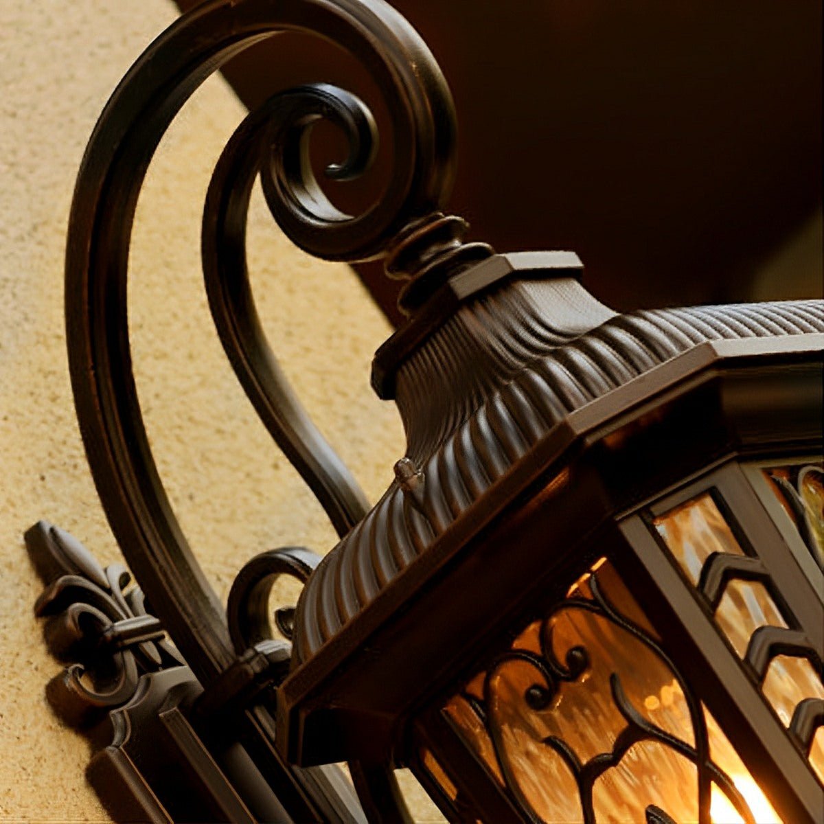 Wall Light Cast Aluminium E27 52.0 cm Dark Bronze Outdoor Porch Lantern Waterproof Exterior Facade Lamp | Thomler