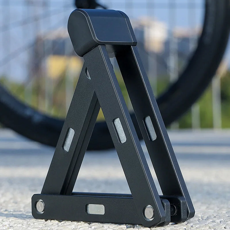 Folding Bicycle Lock Heavy-Duty Steel Anti-Theft Chain for Road Bikes Mountain Bikes E-Bikes Motorcycles Certified Security with Frame | Thomler