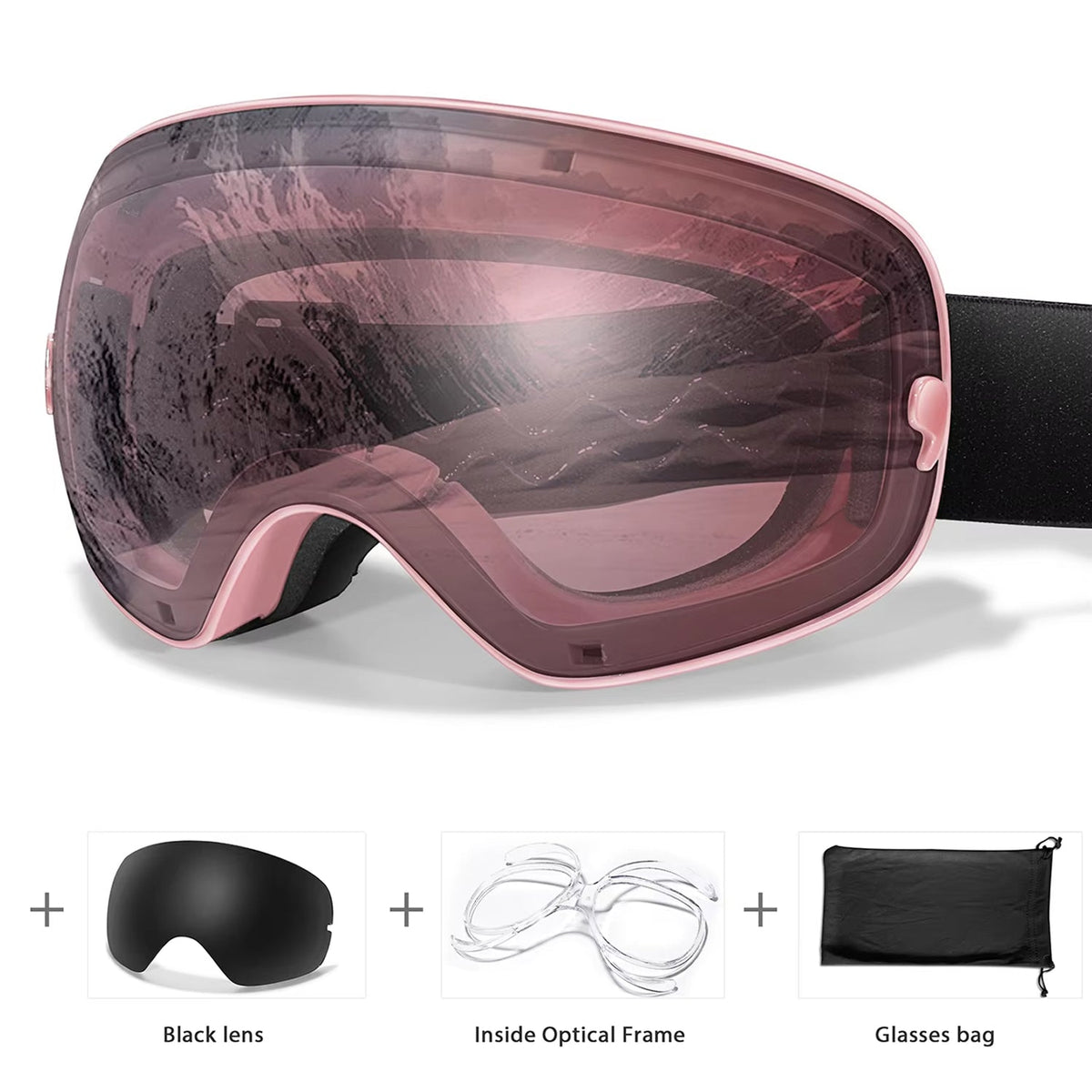Anti-Fog Snow Goggles for Skiing & Snowboarding – UV400 Protection, OTG Compatible, Lightweight 4 oz Design | Thomler