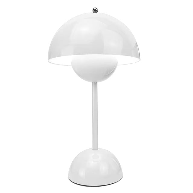 Rechargeable Cordless Table Lamp with Touch Dimmer – 3 Brightness Levels, Warm LED Light, Retro Flower Design for Bedside, Living Room & | Thomler