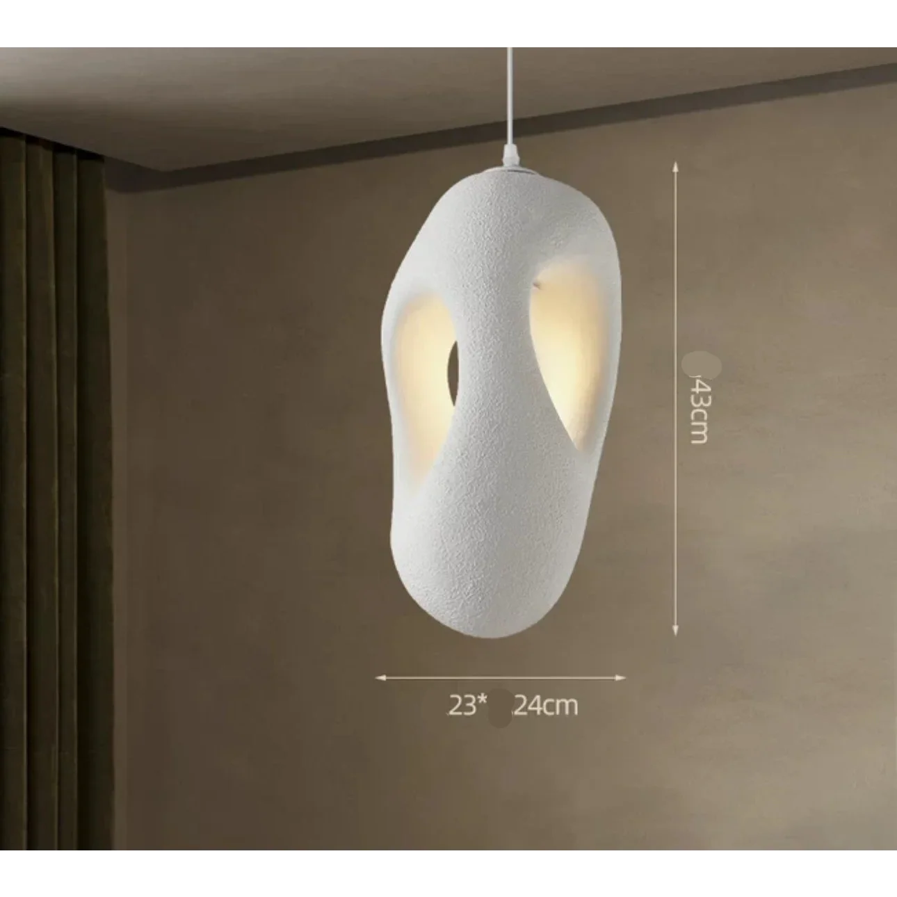 Pendant Light Resin E27 110–120V Hanging Living Room Sculptural Ceiling Fixture Modern Minimalist Artistic Lighting | Thomler