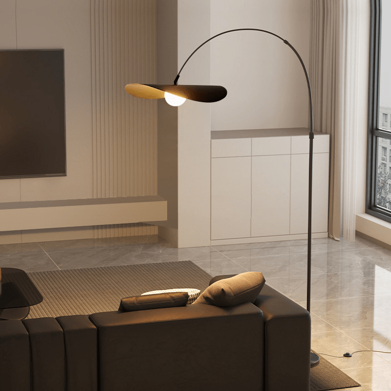 Minimalist Standing Lamp with Ambient LED Glow – Handcrafted Iron & Acrylic Design for Living Room & Bedroom | Thomler