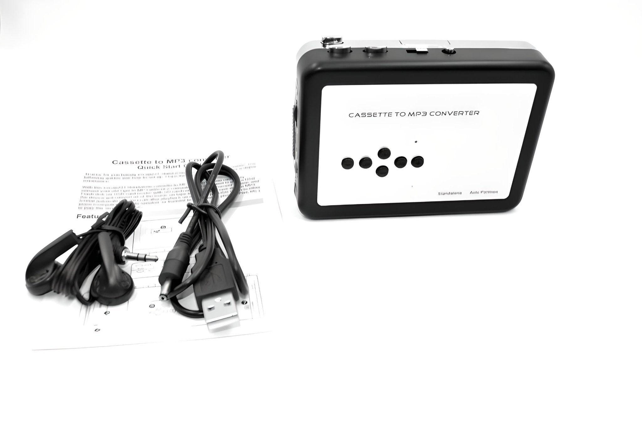 Portable Tape to Digital Audio Converter with USB Recording, Auto-Reverse Playback & Headphone Jack for Music Archiving | Thomler