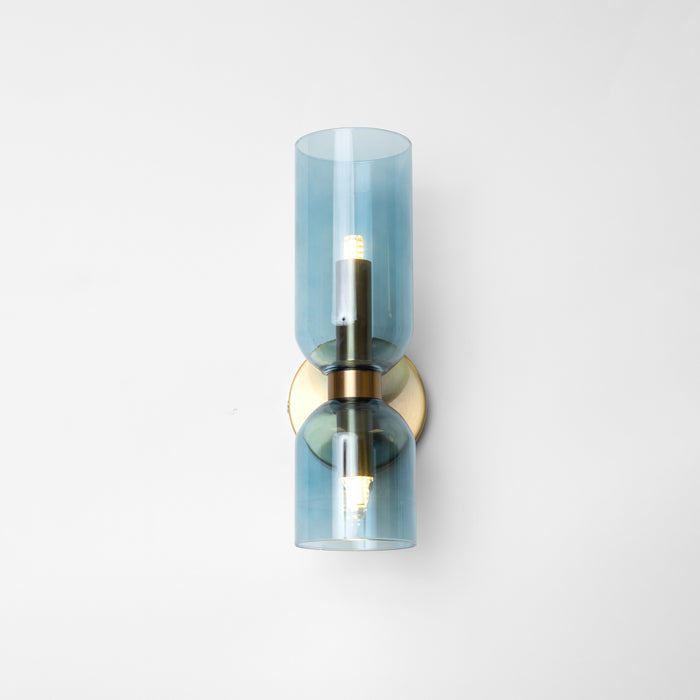 Wall Lamp Glass Cylinder E12 Hardwired Indoor Bedroom Living Room Modern Sconce Accent Lighting Fixture | Thomler