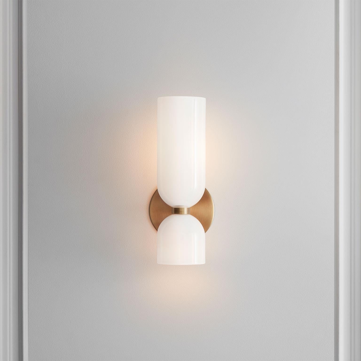 Wall Lamp Glass Cylinder E12 Hardwired Indoor Bedroom Living Room Modern Sconce Accent Lighting Fixture | Thomler