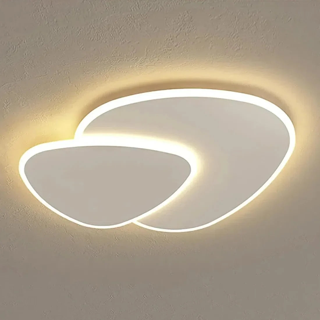 Ceiling Light Metal Acrylic 15.7 in Adjustable White Bedroom Living Room Hallway Multi-Layer Modern LED Fixture | Thomler