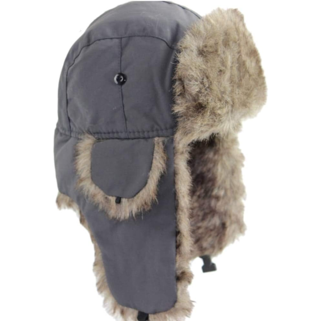 Insulated Winter Aviator Hat with Ear Flaps & Chin Strap – Windproof Faux Fur-Lined Cap for Men & Women – Cold Weather Headwear | Thomler