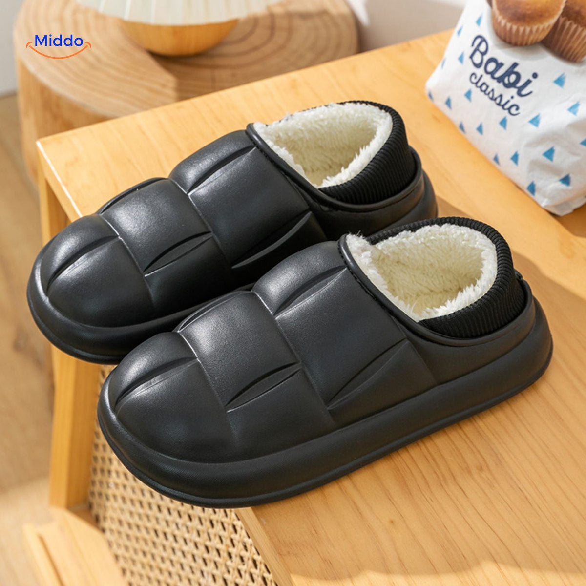 Indoor-Outdoor Slippers with Removable Plush Liner – Anti-Slip Cotton House Shoes for Fall & Winter | Thomler