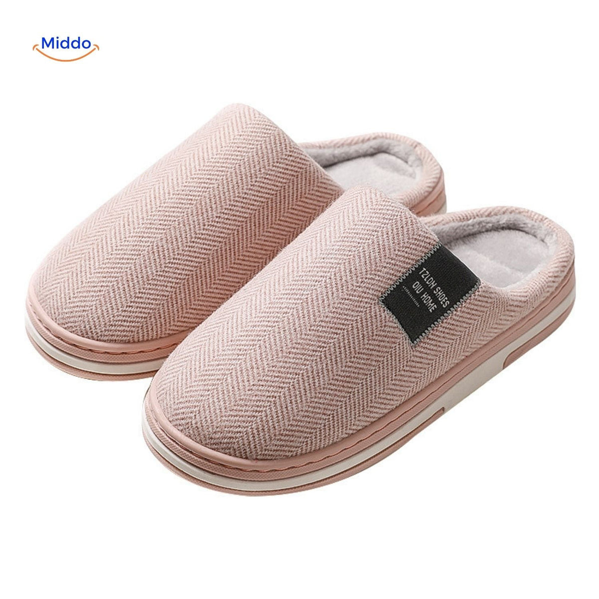 Plush Cotton House Slippers – Non-Slip Sole, Warm Fleece Lining for Indoor Comfort | Thomler