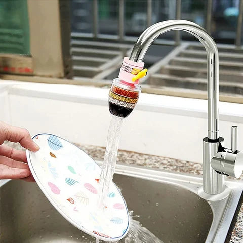 Faucet Water Filter for Kitchen & Bathroom Sink | Multi-Stage Carbon Filtration System for Home Tap | Removes Chlorine & Sediment | Thomler