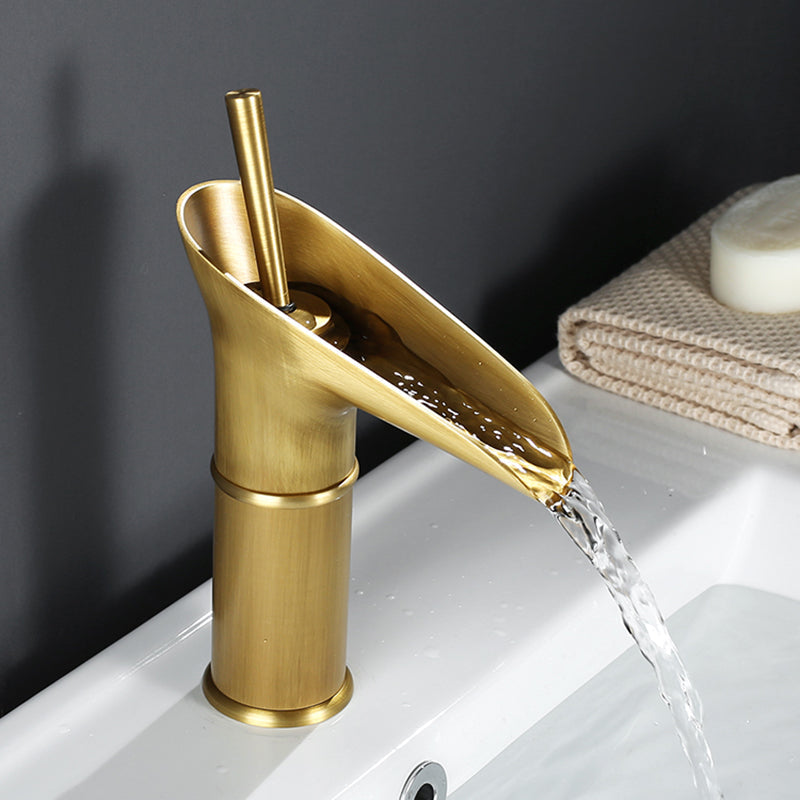 Single-Handle Waterfall Bathroom Faucet in Antique Bronze, Chrome, Gold & Black Finish for Vessel Sink | Thomler