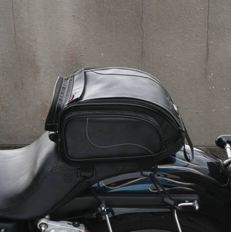 Expandable Motorcycle Rear Cargo Bag with Weather Protection & Convertible Carry Options for Touring, Cruising, Sport Bikes | Thomler