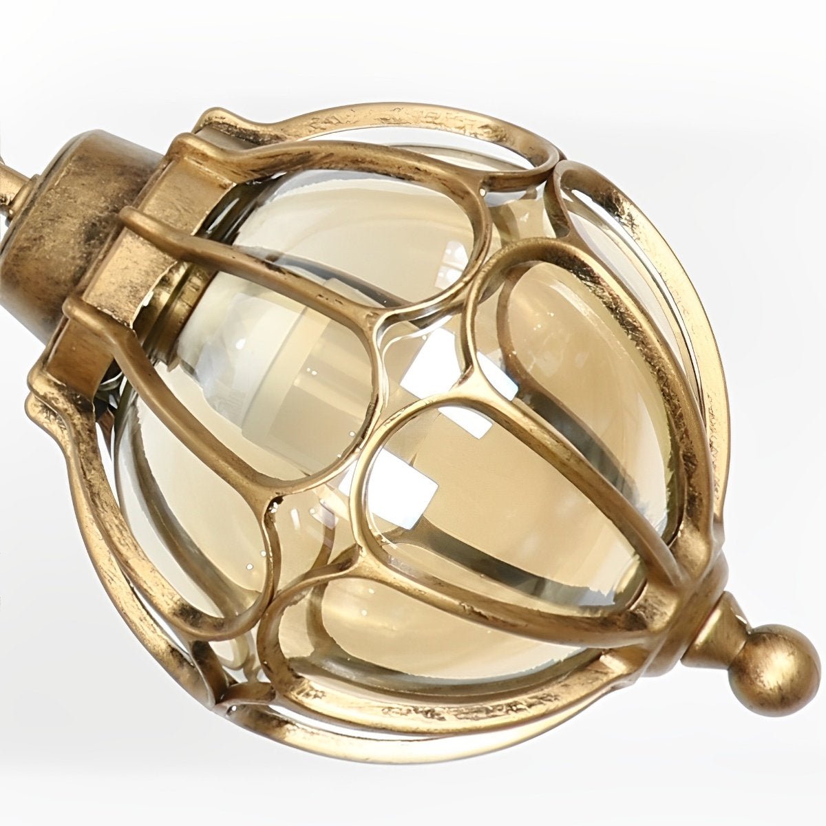 Weather-Resistant Sphere Pendant with Metal Housing for Patio & Porch – E27 Socket | Thomler