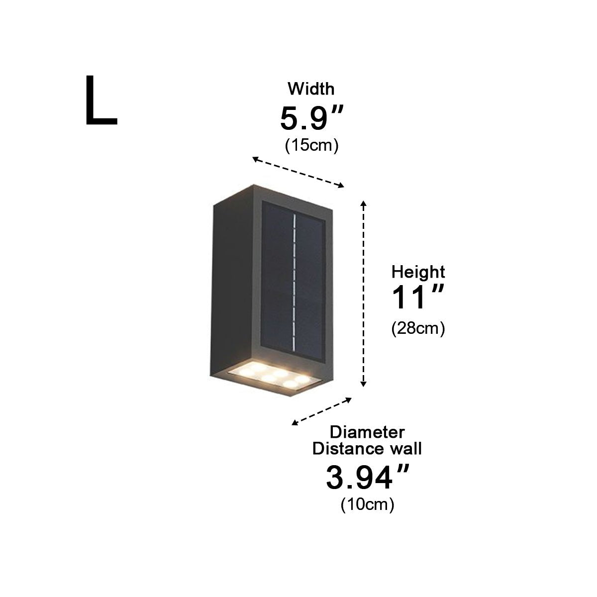 Wall Lamp Aluminium 21.0 cm Matte Black Outdoor Up Down LED Facade Garden Entrance Lighting Waterproof | Thomler