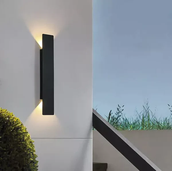 Outdoor LED Wall Light Aluminum Waterproof Sconce Modern Slim Strip Design for Patio Garden Facade Warm White Cold White | Thomler