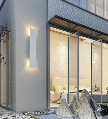 Outdoor LED Wall Light Aluminum Waterproof Sconce Modern Slim Strip Design for Patio Garden Facade Warm White Cold White | Thomler