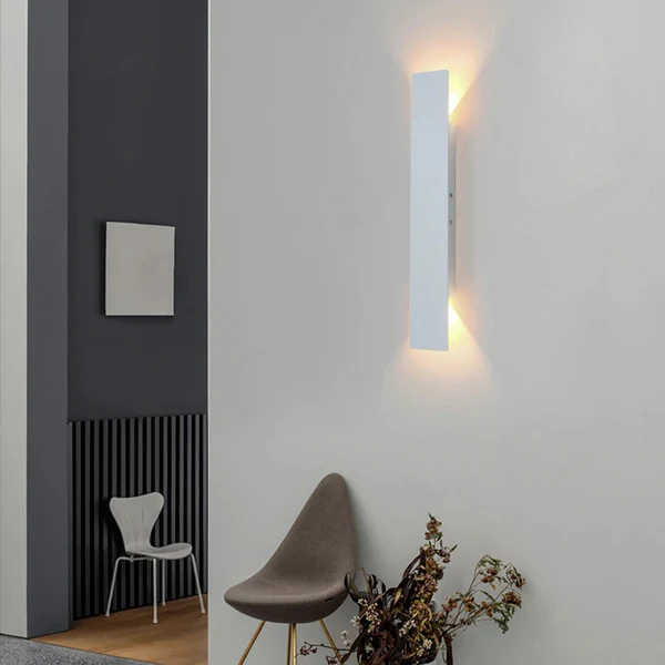 Outdoor LED Wall Light Aluminum Waterproof Sconce Modern Slim Strip Design for Patio Garden Facade Warm White Cold White | Thomler