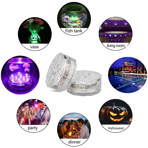Submersible LED Pool Light Remote-Controlled Color-Changing Underwater Fixture for Pools Hot Tubs Ponds Bathtubs IP68 Waterproof Floating | Thomler