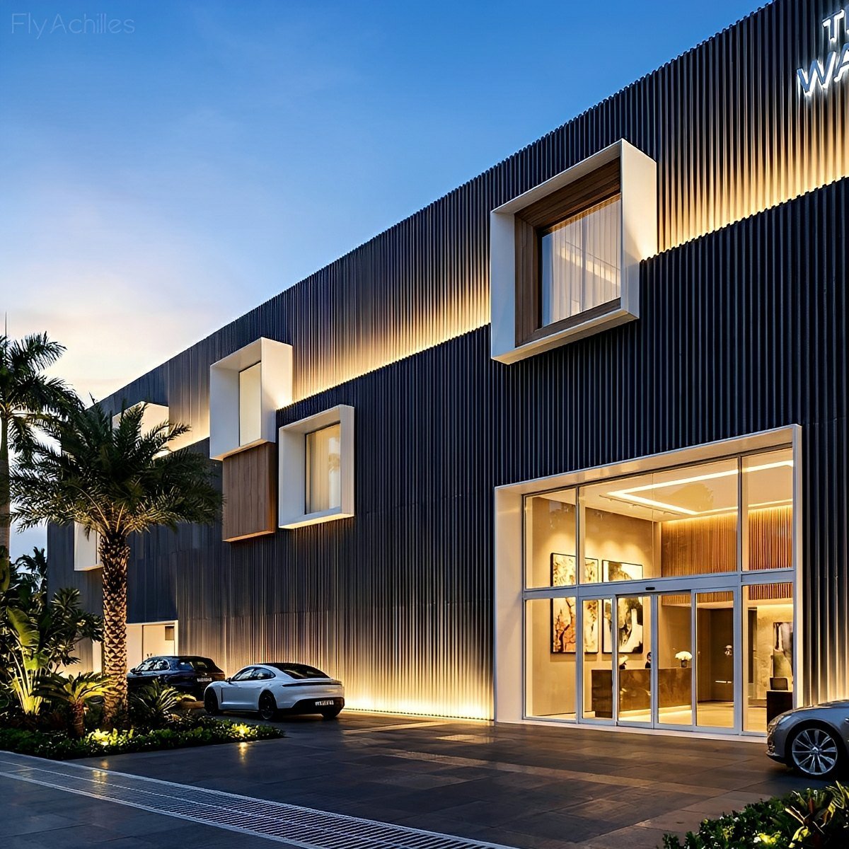 Outdoor Architectural Linear LED Fixture – Weather-Resistant Accent Lighting for Building Facades | Thomler