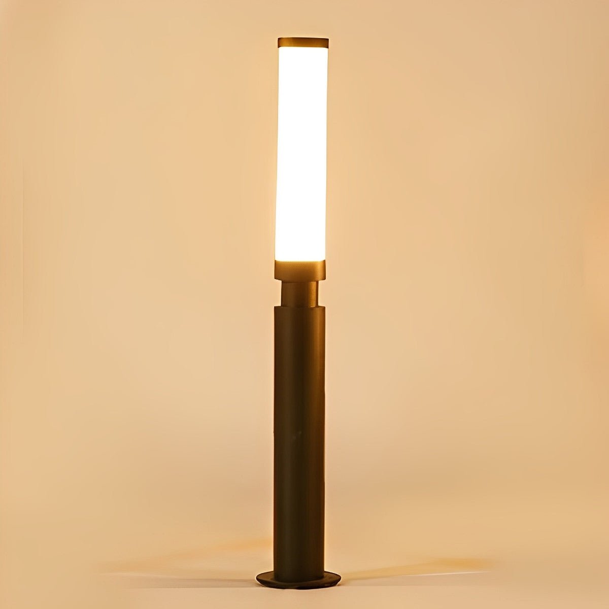 Garden Post Light Aluminium 200.0 cm Black Outdoor Driveway Pathway Warm White LED Pillar Lamp Waterproof IP55 | Thomler