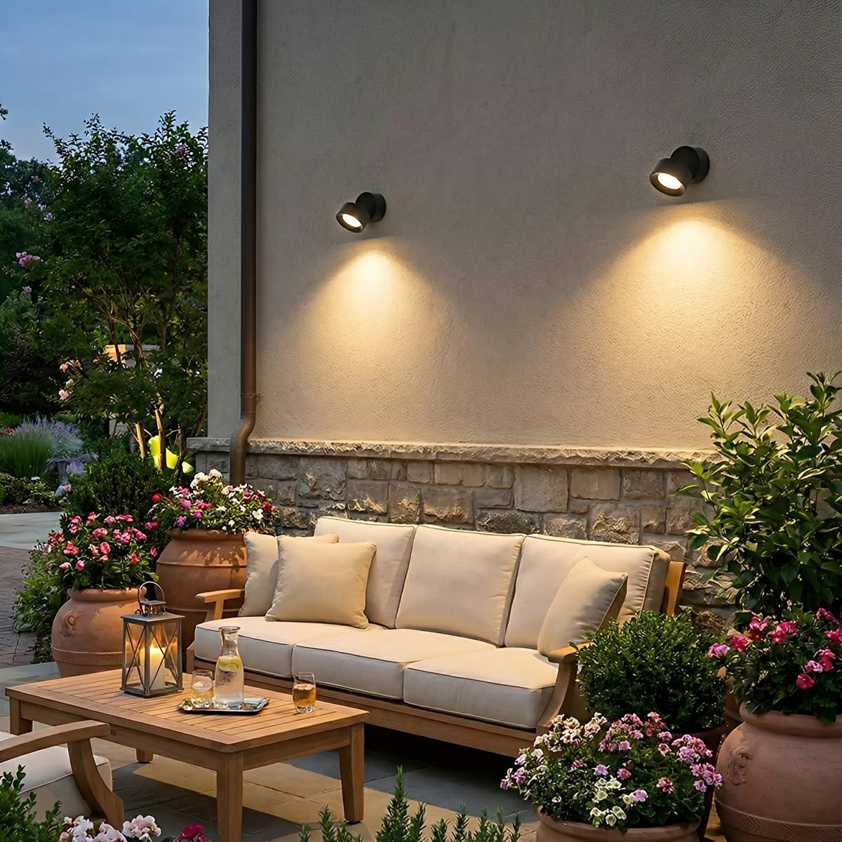 Wall Light Cast Aluminium 12W 8.0 cm Black Outdoor Adjustable Garden Porch LED Spotlight | Thomler